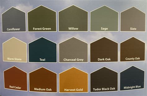 ronseal fence stain colour chart.